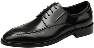 Black Height Increase Dress Oxford Shoes for Men Classic Lace Up Business Formal Leather Shoes