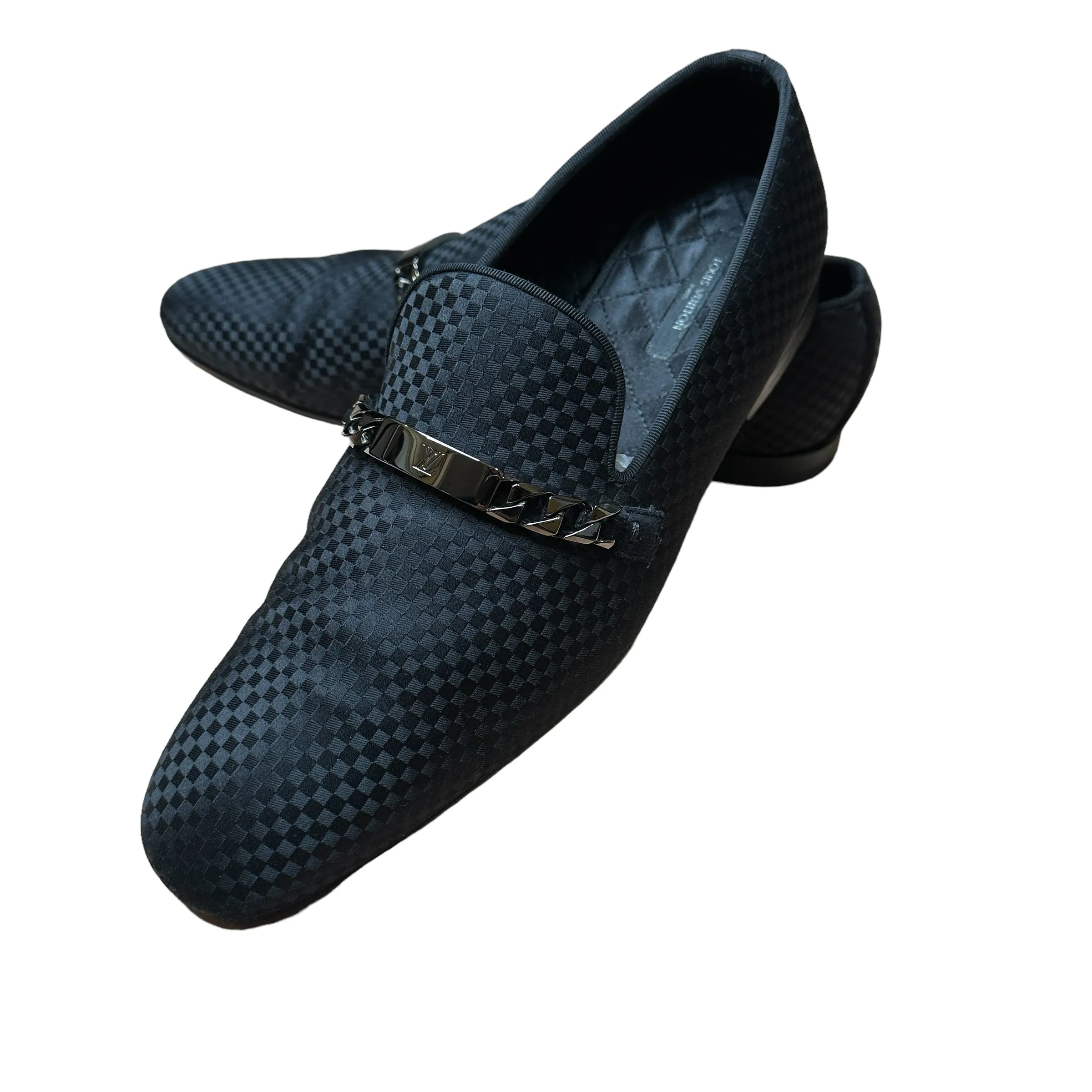 Black Logo Men Loafers - 9