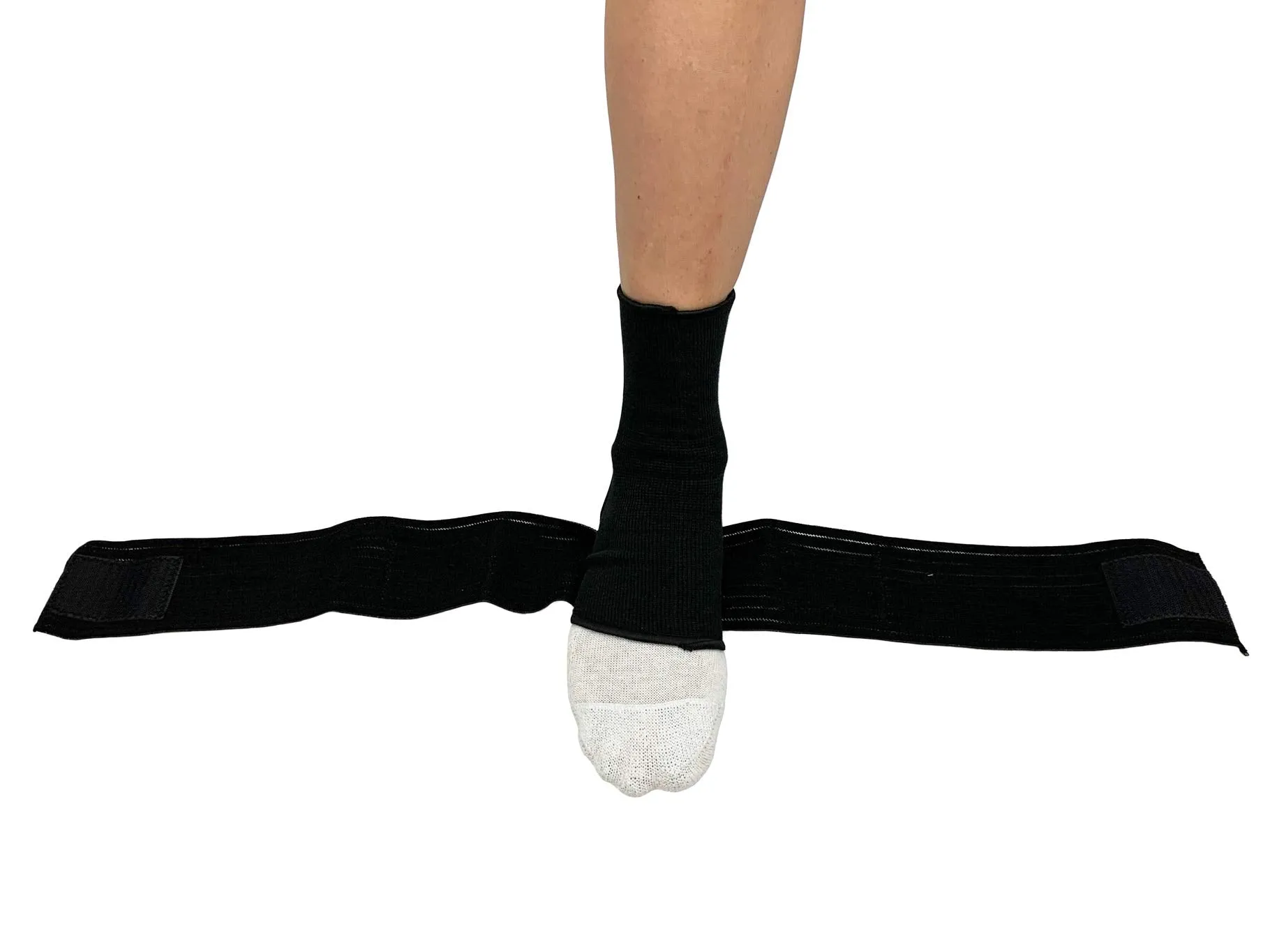Blue Jay An Elite Healthcare Brand Adjustable Ankle Wrap, Black, Medium Ankle Support Brace for Injury Recovery - Elastic Ankle Support Brace