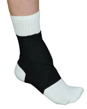 Blue Jay An Elite Healthcare Brand Adjustable Ankle Wrap, Black, Medium Ankle Support Brace for Injury Recovery - Elastic Ankle Support Brace