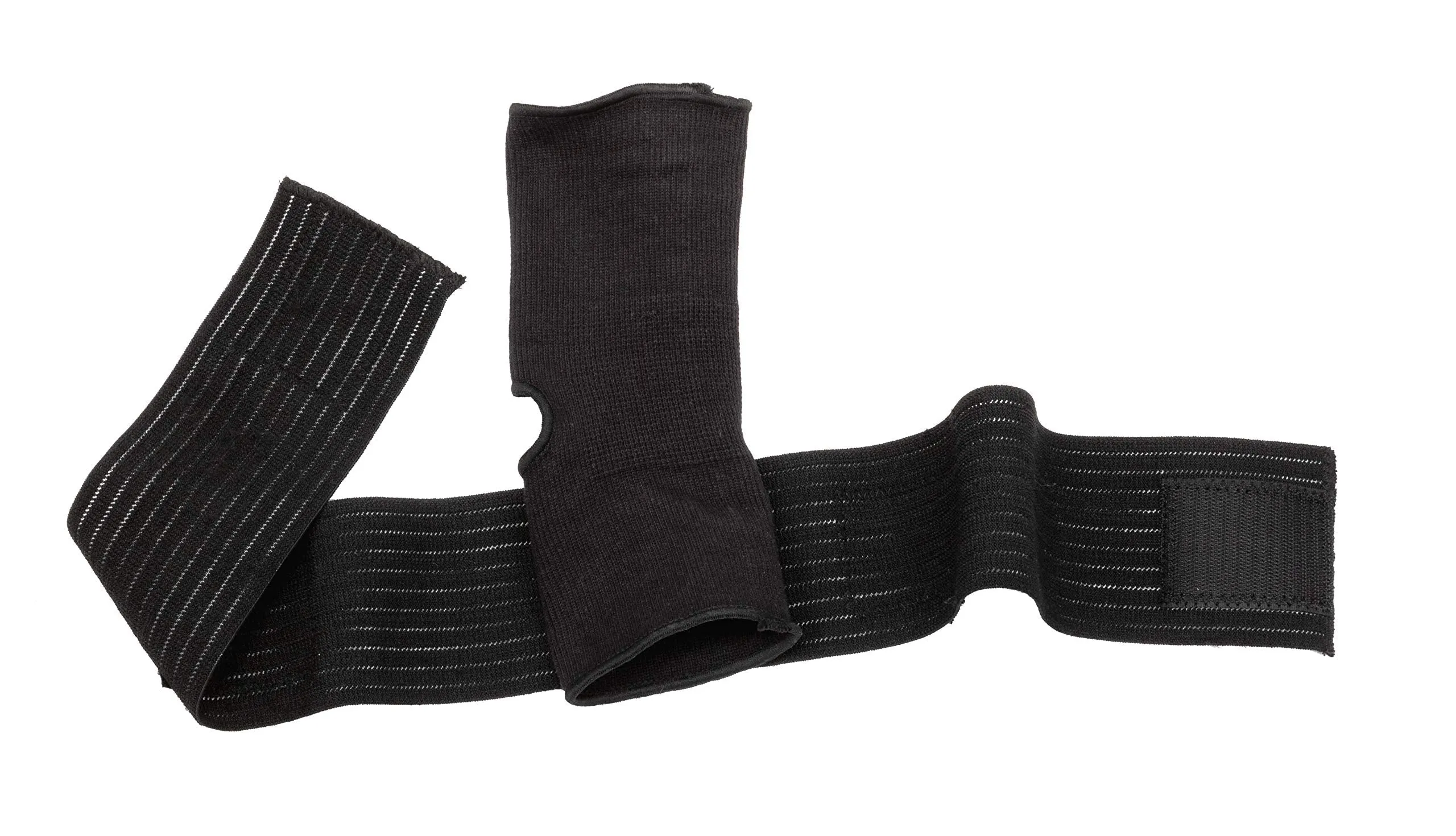 Blue Jay An Elite Healthcare Brand Adjustable Ankle Wrap, Black, Medium Ankle Support Brace for Injury Recovery - Elastic Ankle Support Brace