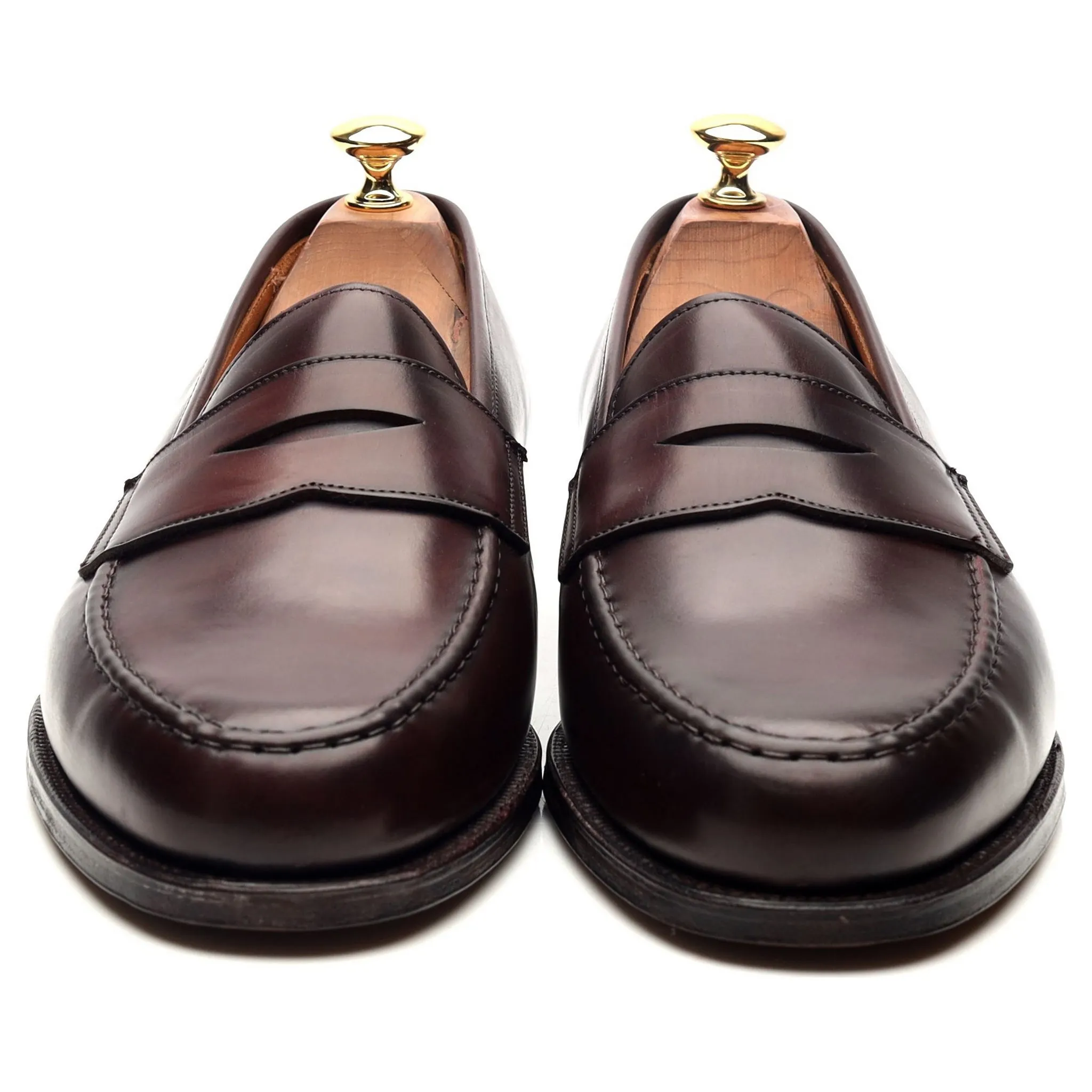 'Boston' Burgundy Leather Loafers UK 9.5 E