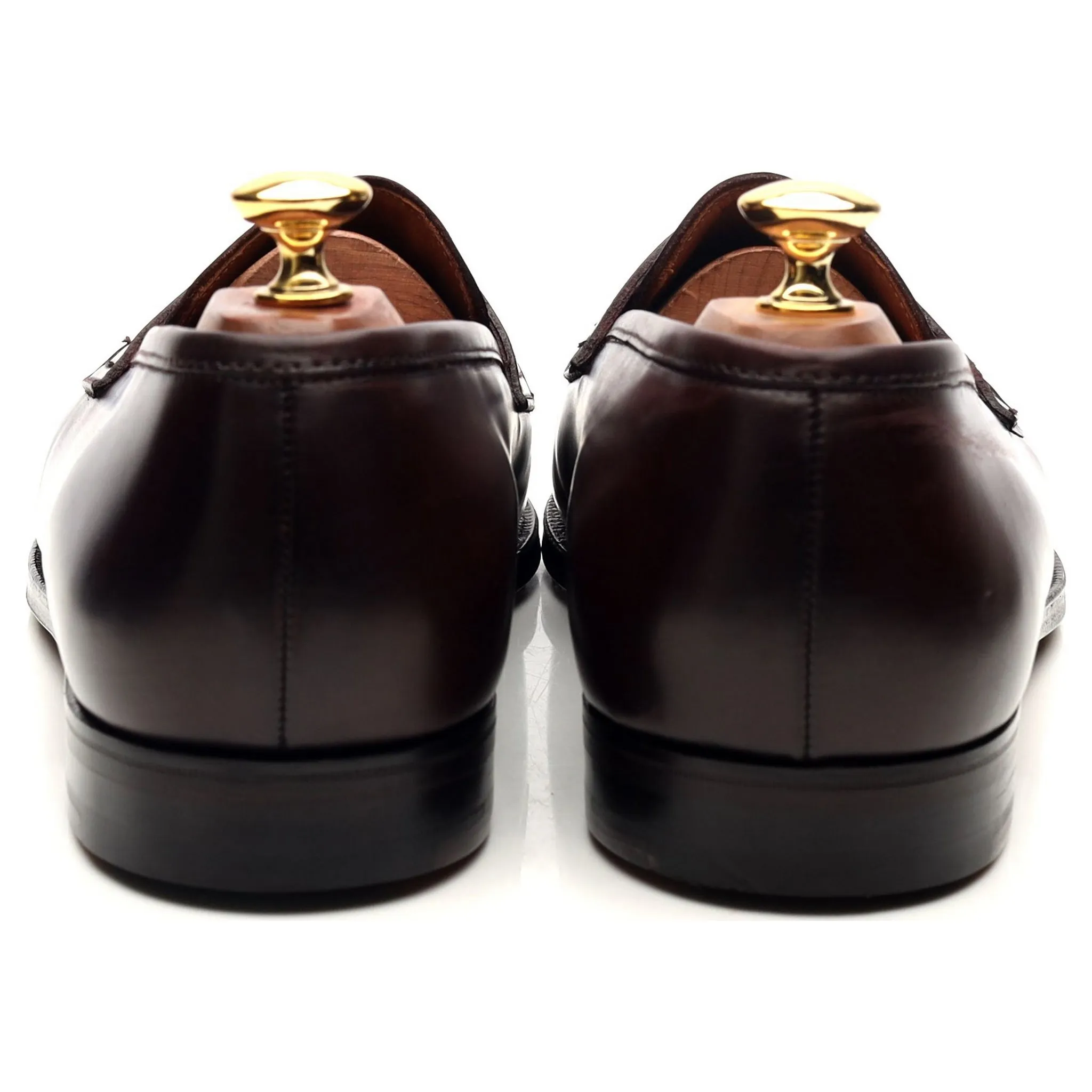'Boston' Burgundy Leather Loafers UK 9.5 E