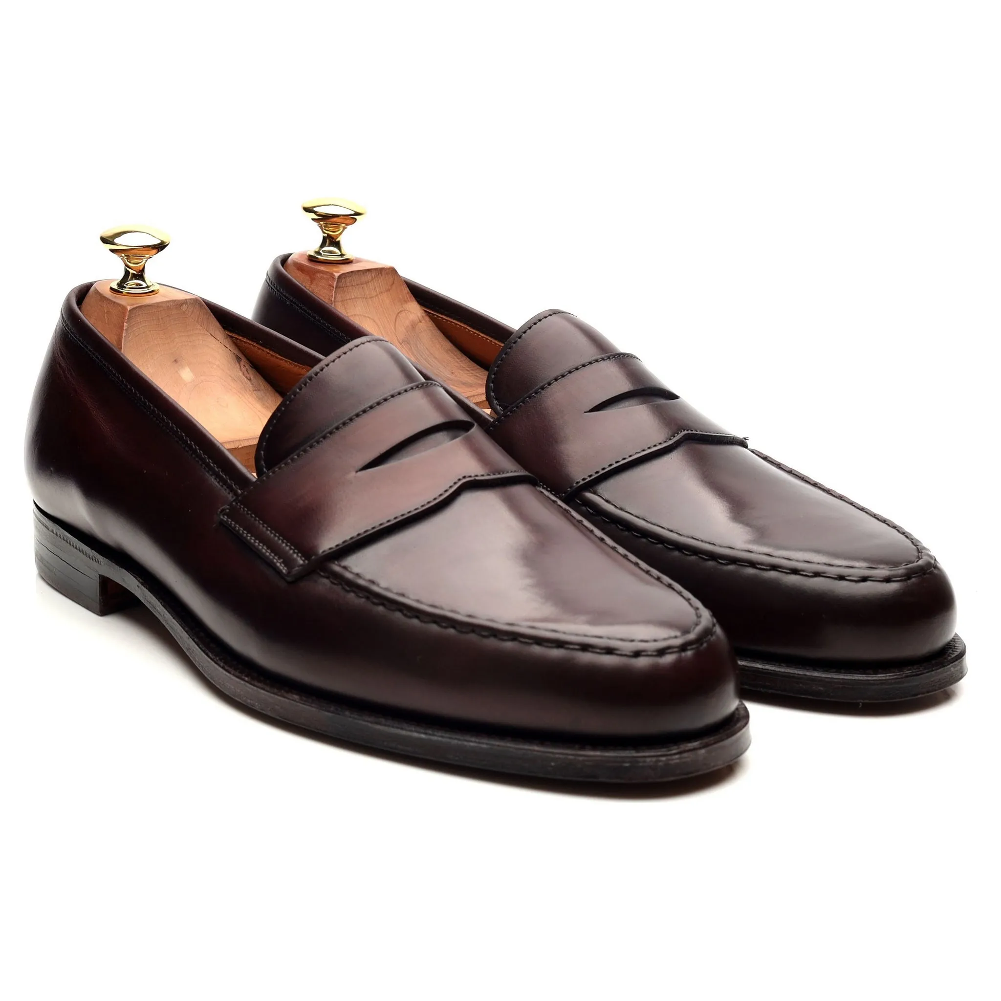 'Boston' Burgundy Leather Loafers UK 9.5 E