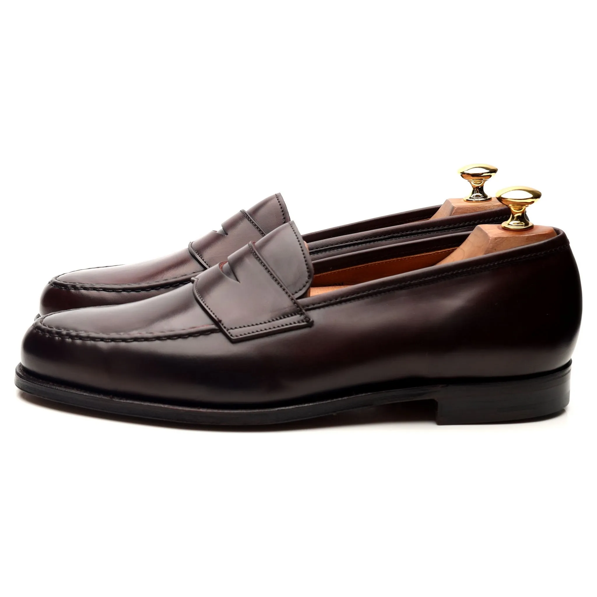 'Boston' Burgundy Leather Loafers UK 9.5 E