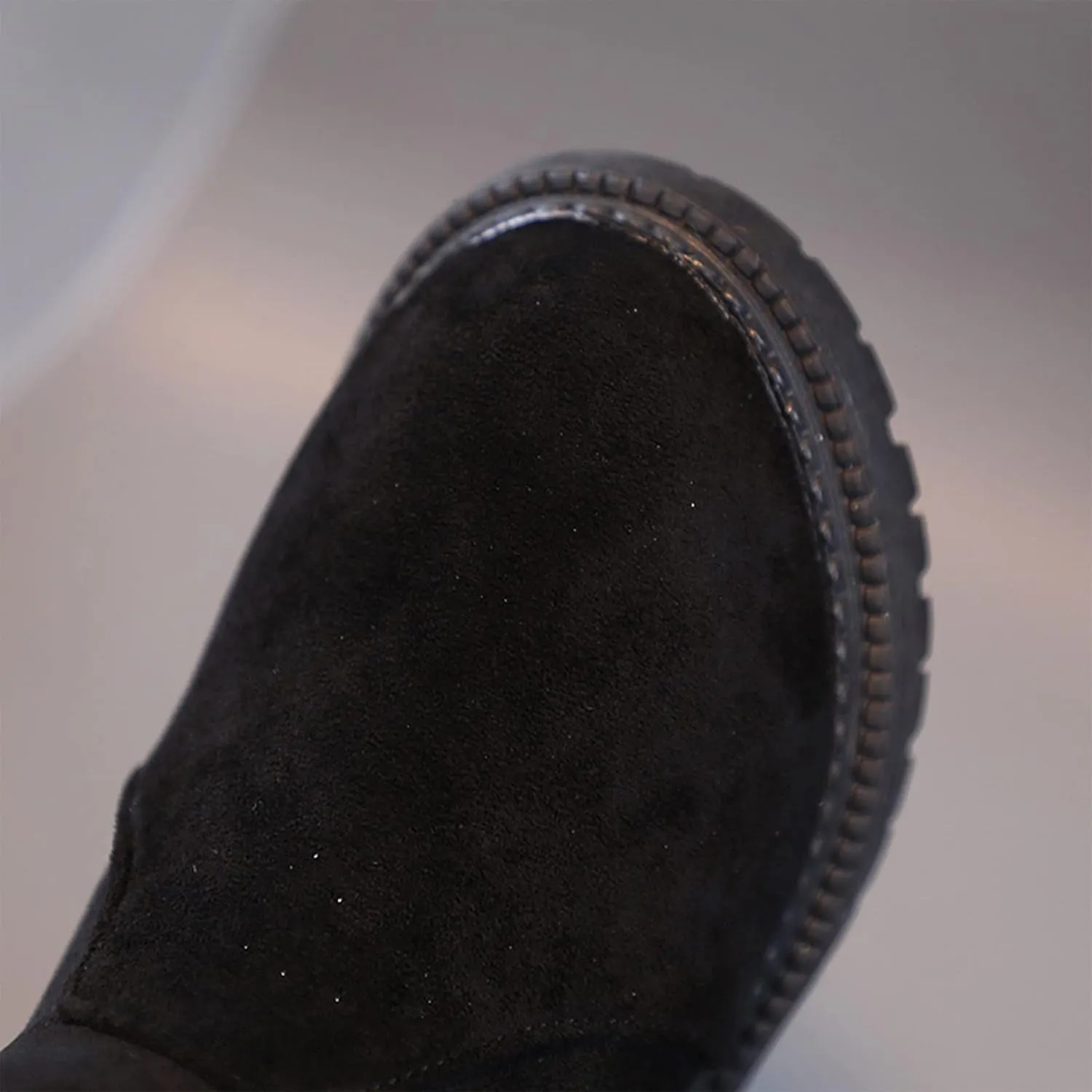 Boys Fr Lined Boots Toddler Baby Girls Winter Warm Furry Plush Snow Booties Cozy Slip On With Zipper Flat Shoes