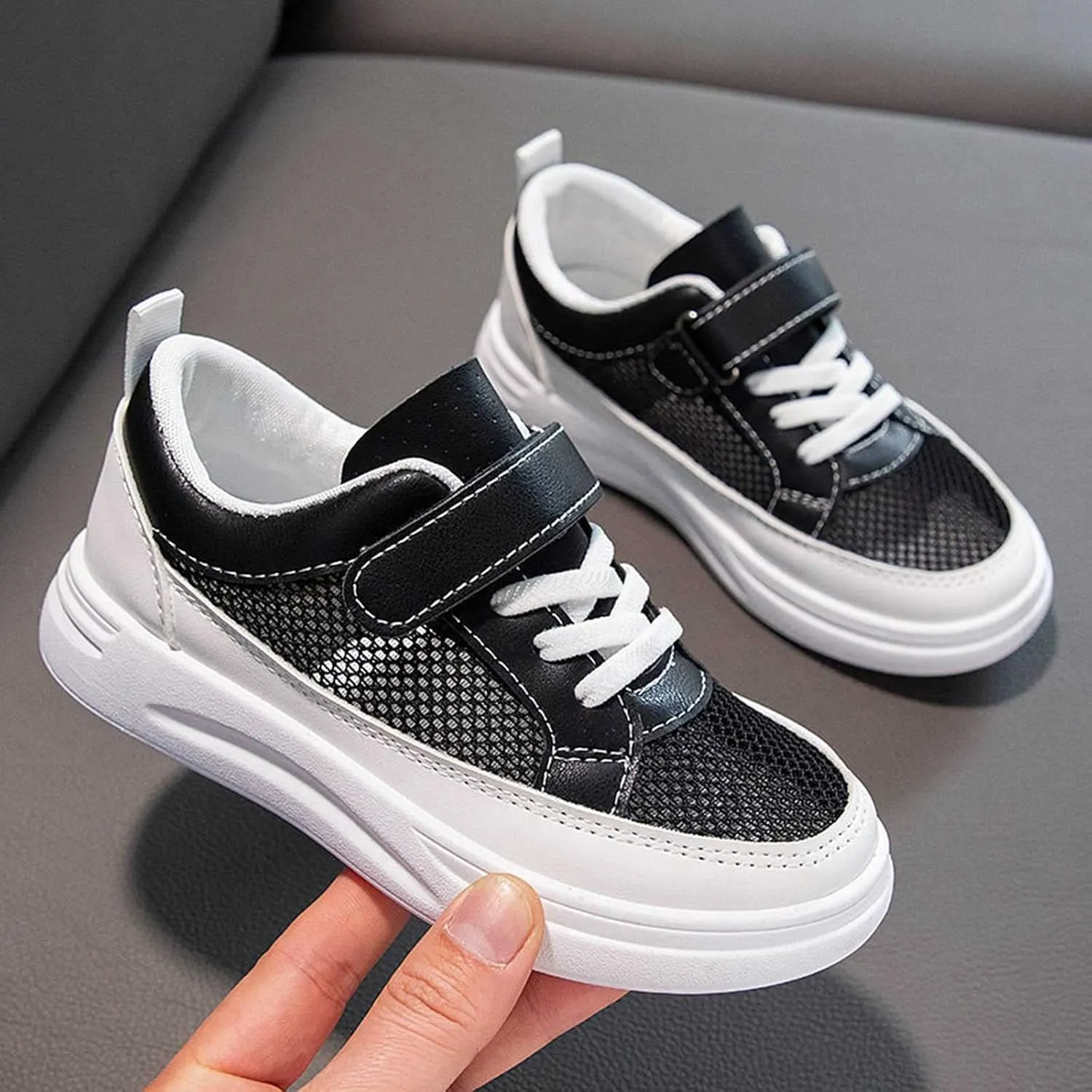 Boys Girls Mesh Breathable Non Slip Tennis Shoes Casual Running Sports Walking Athletic Shoes Wedges for Girls Size 4