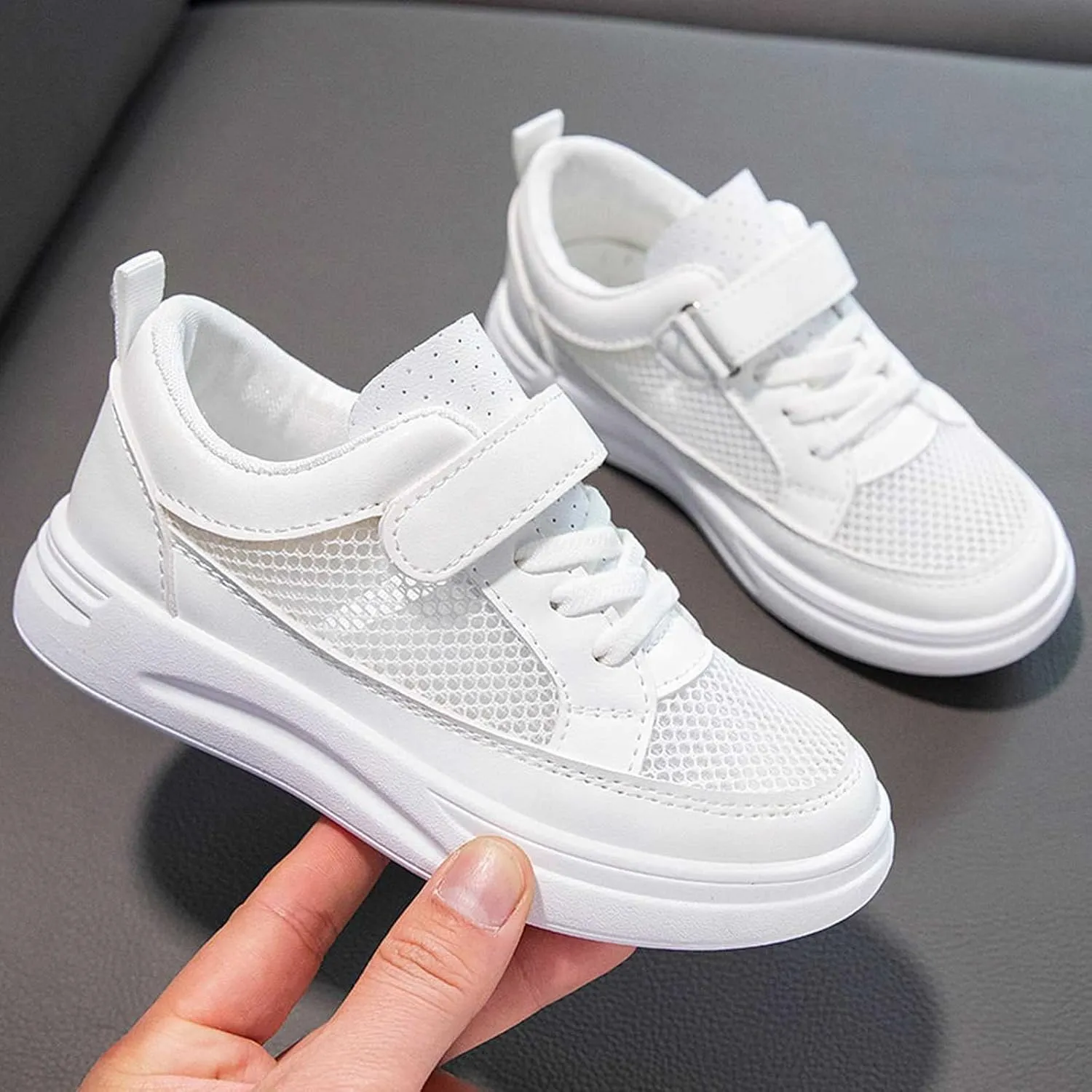 Boys Girls Mesh Breathable Non Slip Tennis Shoes Casual Running Sports Walking Athletic Shoes Wedges for Girls Size 4