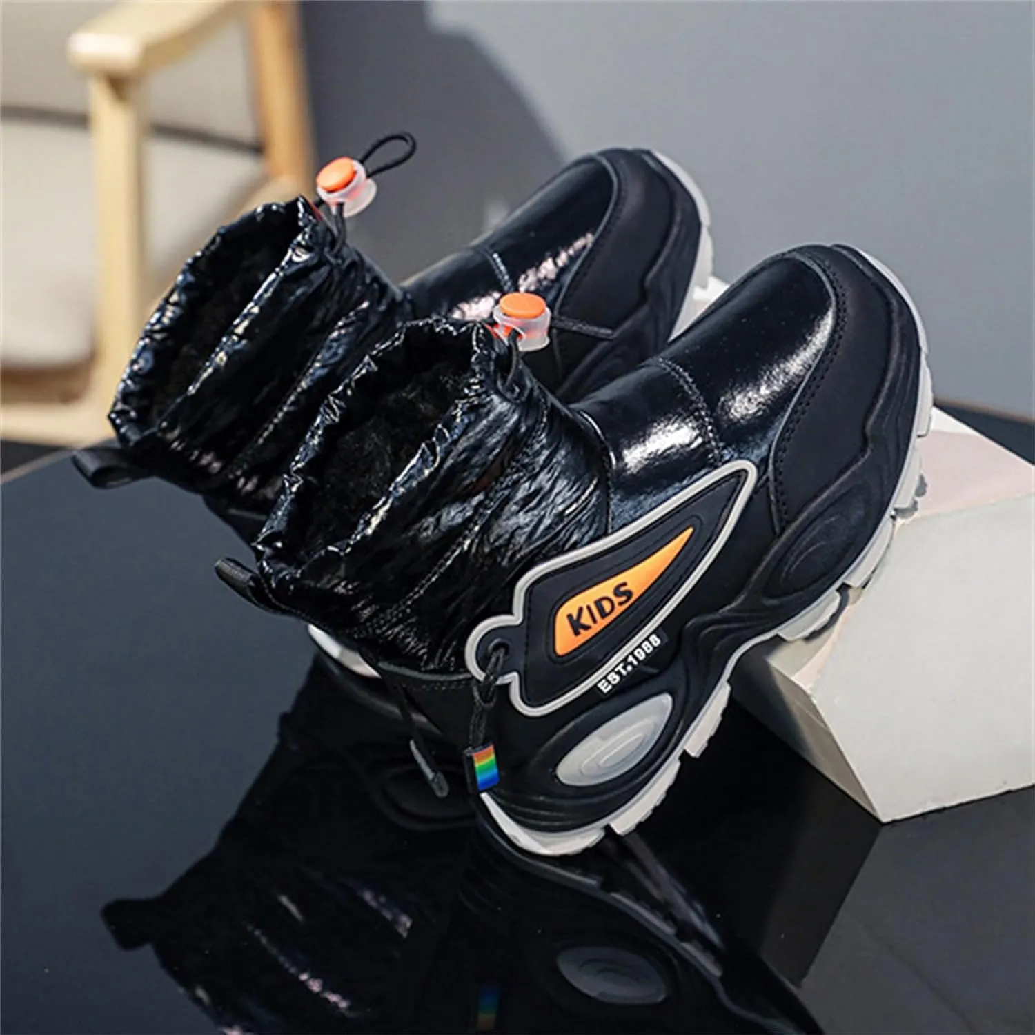Boys Girls Snow Boots Thermals Winter Boots Water Resistant Non Slip Cold Weather Shoes Tall Fr Lined Boots Girls