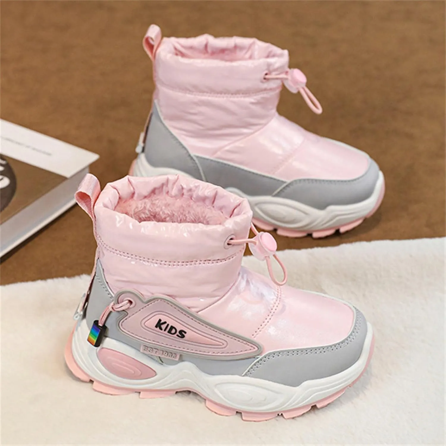Boys Girls Snow Boots Thermals Winter Boots Water Resistant Non Slip Cold Weather Shoes Tall Fr Lined Boots Girls
