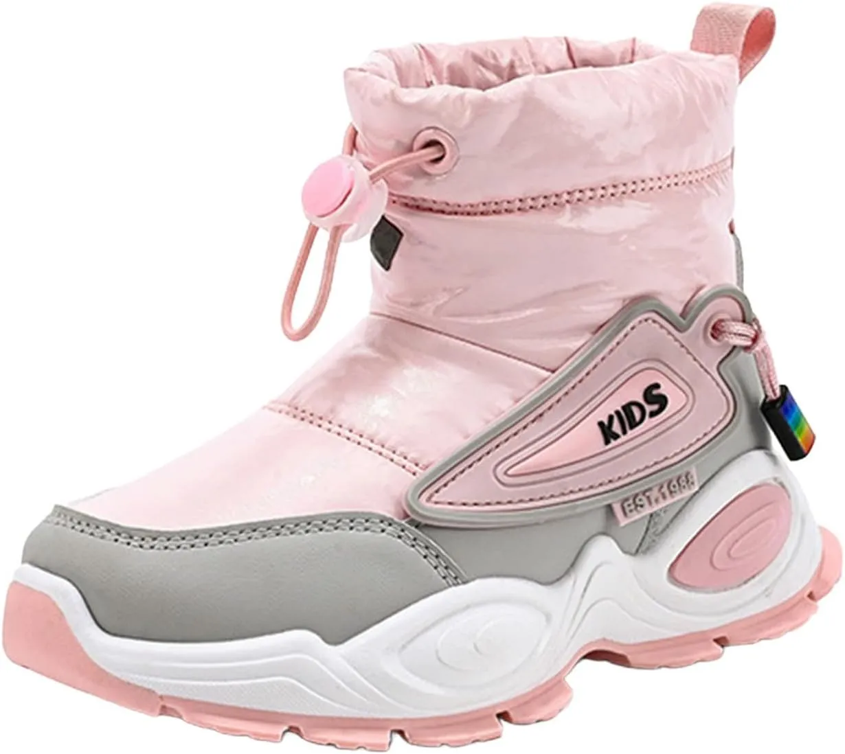 Boys Girls Snow Boots Thermals Winter Boots Water Resistant Non Slip Cold Weather Shoes Tall Fr Lined Boots Girls