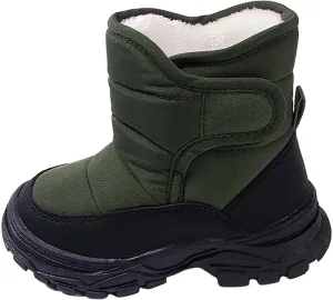 Boys Girls Snow Boots Waterproof Hook Loop Mid Calf Faux Fr Liing Shoes for Big Kids Insulated Snow Boots Girls