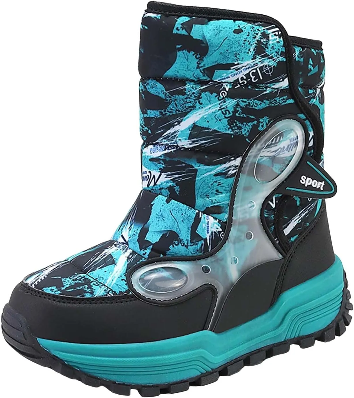 Boys Snow Shoes Outdoor Warm Comfortable Non Slip Mid Calf Padded Small Big Kids Winter Shoes Girl's Riding Boots