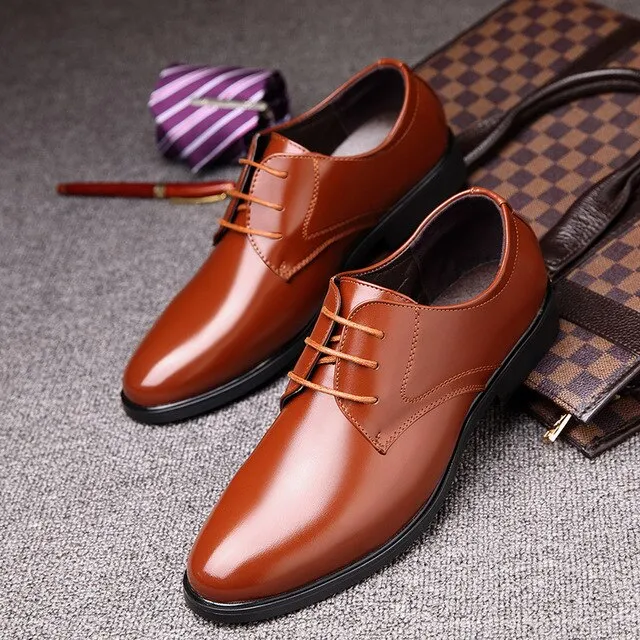 Brand Designer Leather Men's Dress Shoes