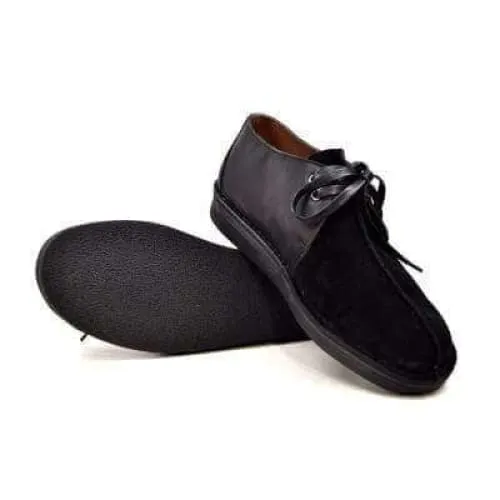 British Walkers Kingston Desert Trek Men's Black Leather and Suede