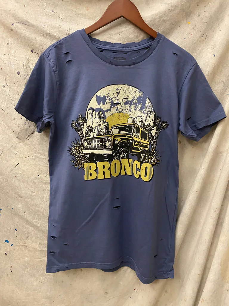 Bronco distressed 80's vintage T shirt