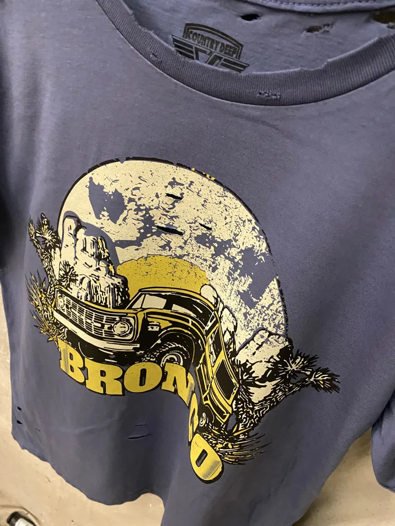 Bronco distressed 80's vintage T shirt