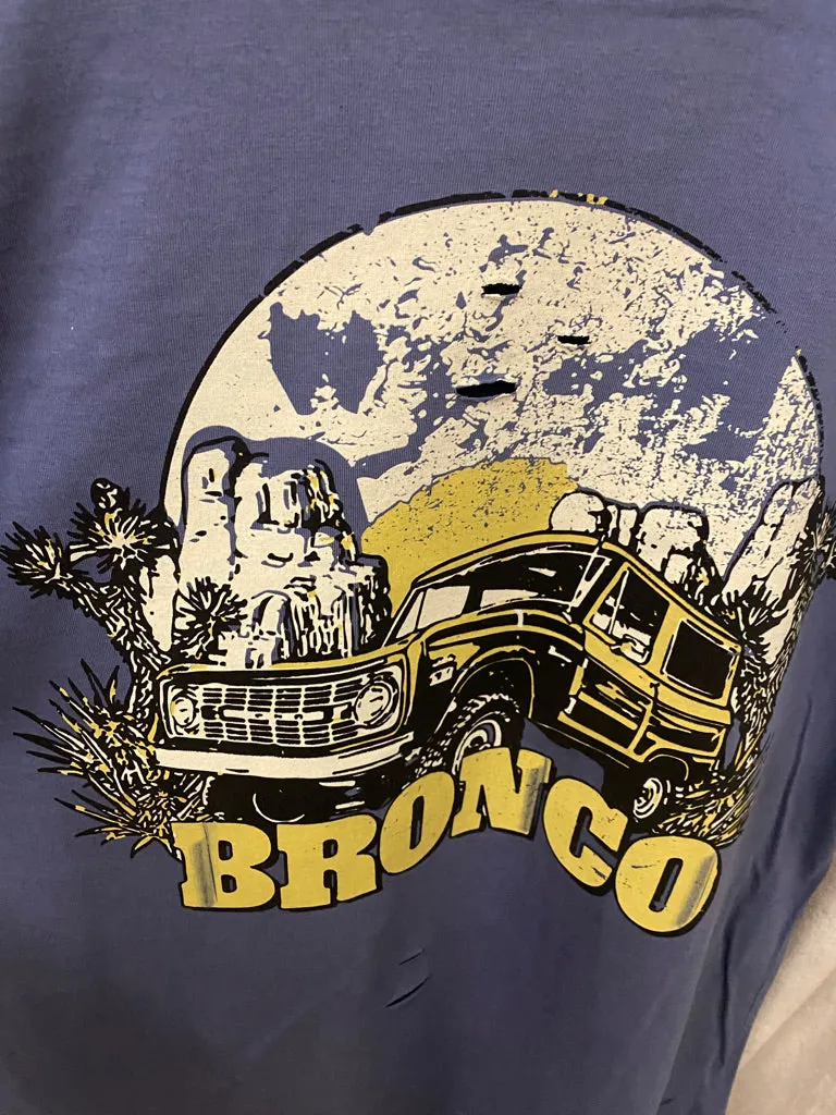 Bronco distressed 80's vintage T shirt