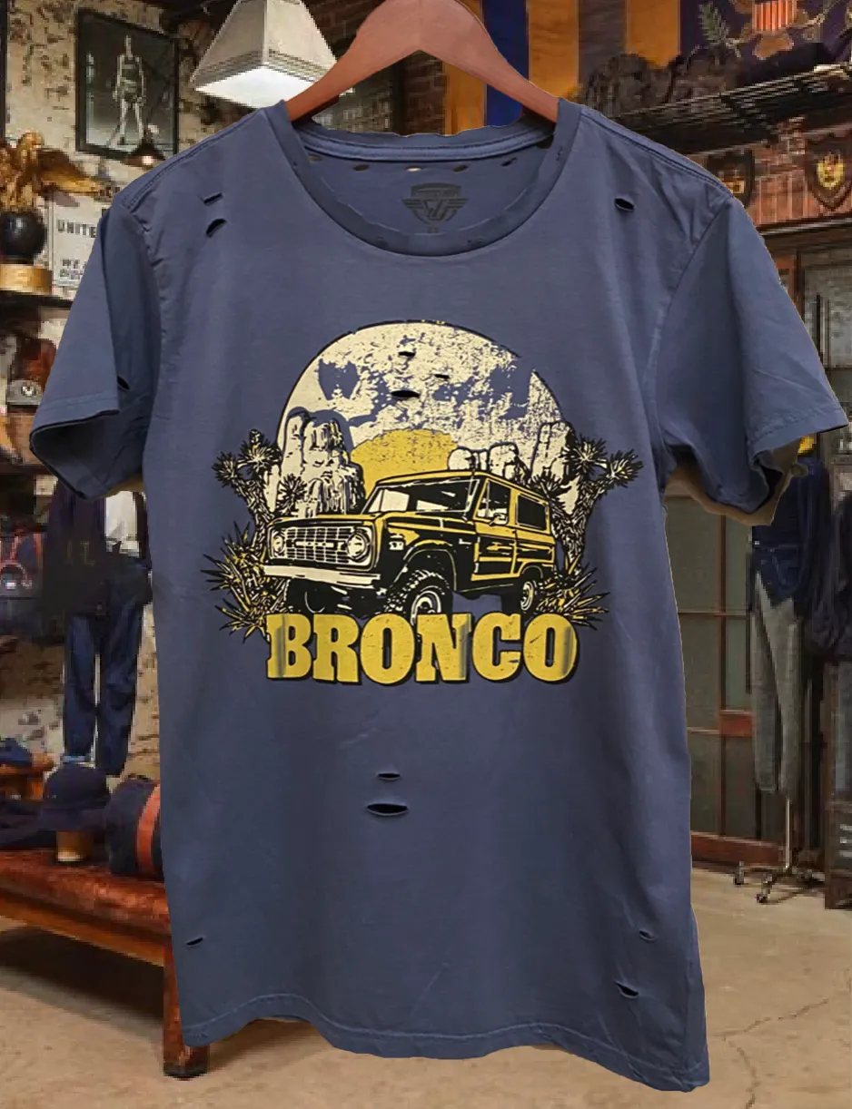Bronco distressed 80's vintage T shirt