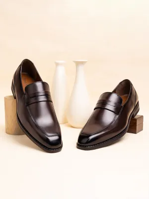 Brunette Brown Dual Tone Moccasins Slipons for Men