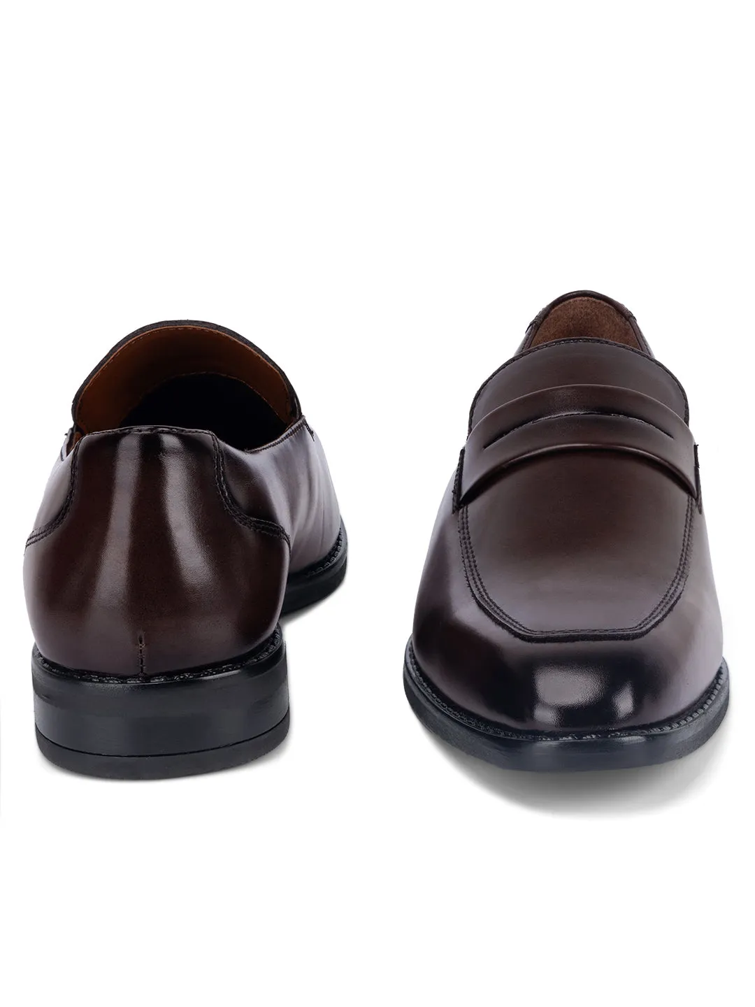 Brunette Brown Dual Tone Moccasins Slipons for Men