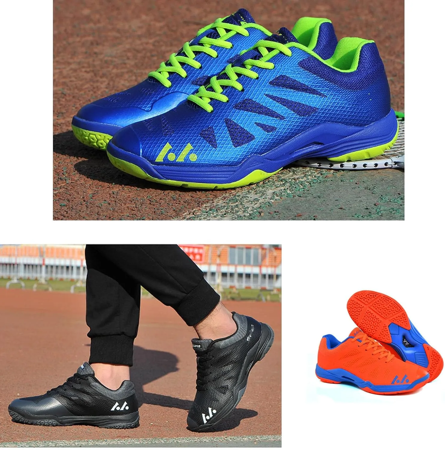 Buhelyc Tennis Badminton Shoes Men Women Court Sneakers Tennis Athletic Shoes for Badminton Training(Size:9,Color:Blue)