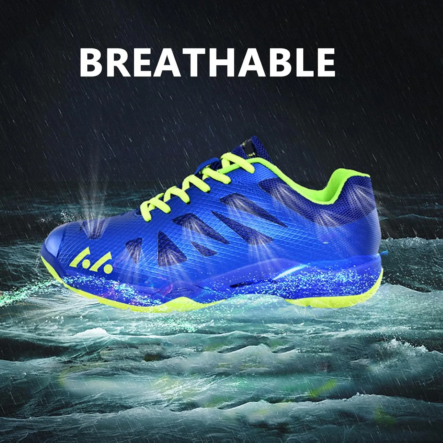 Buhelyc Tennis Badminton Shoes Men Women Court Sneakers Tennis Athletic Shoes for Badminton Training(Size:9,Color:Blue)