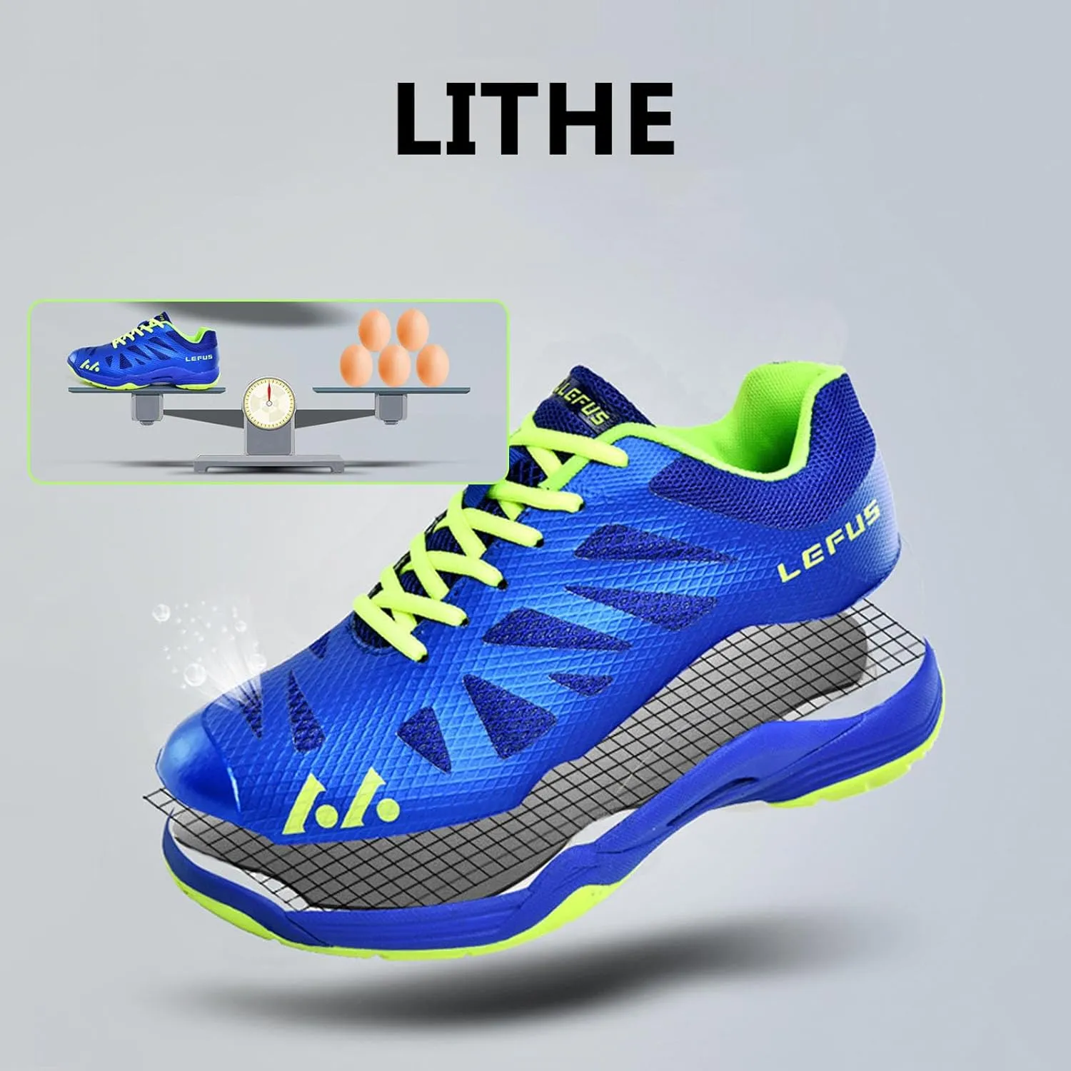 Buhelyc Tennis Badminton Shoes Men Women Court Sneakers Tennis Athletic Shoes for Badminton Training(Size:9,Color:Blue)