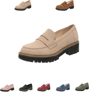 Business and Casual Shoes,Women's Loafers Thick Sole Loafers Lug Sole Comfortable Loafers Suitable for Work