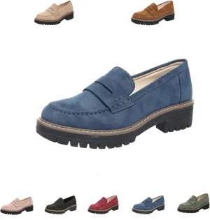 Business and Casual Shoes,Women's Loafers Thick Sole Loafers Lug Sole Comfortable Loafers Suitable for Work