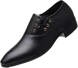 Business Formal Leather Shoes, Mens Lace-up Dress Shoes, Classic Italian Elegant Oxford Shoes, Men Office Shoes, Casual Patchwork Loafers Shoes