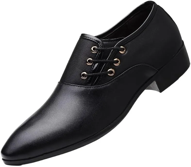Business Formal Leather Shoes, Mens Lace-up Dress Shoes, Classic Italian Elegant Oxford Shoes, Men Office Shoes, Casual Patchwork Loafers Shoes