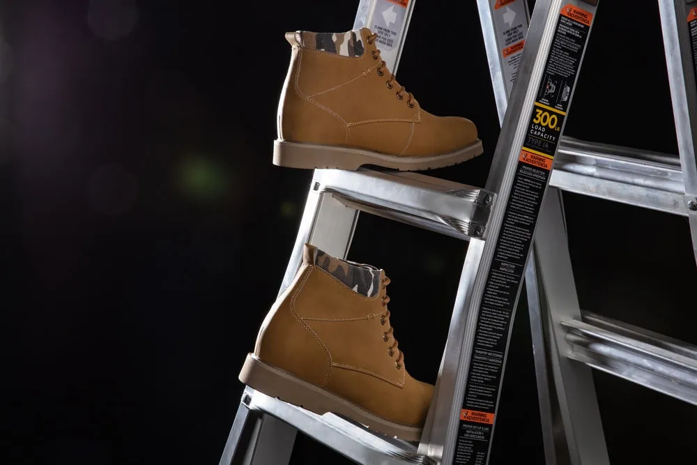 CALTO - YH7830 - 3.2 Inches (Khaki) - Nubuck Boots