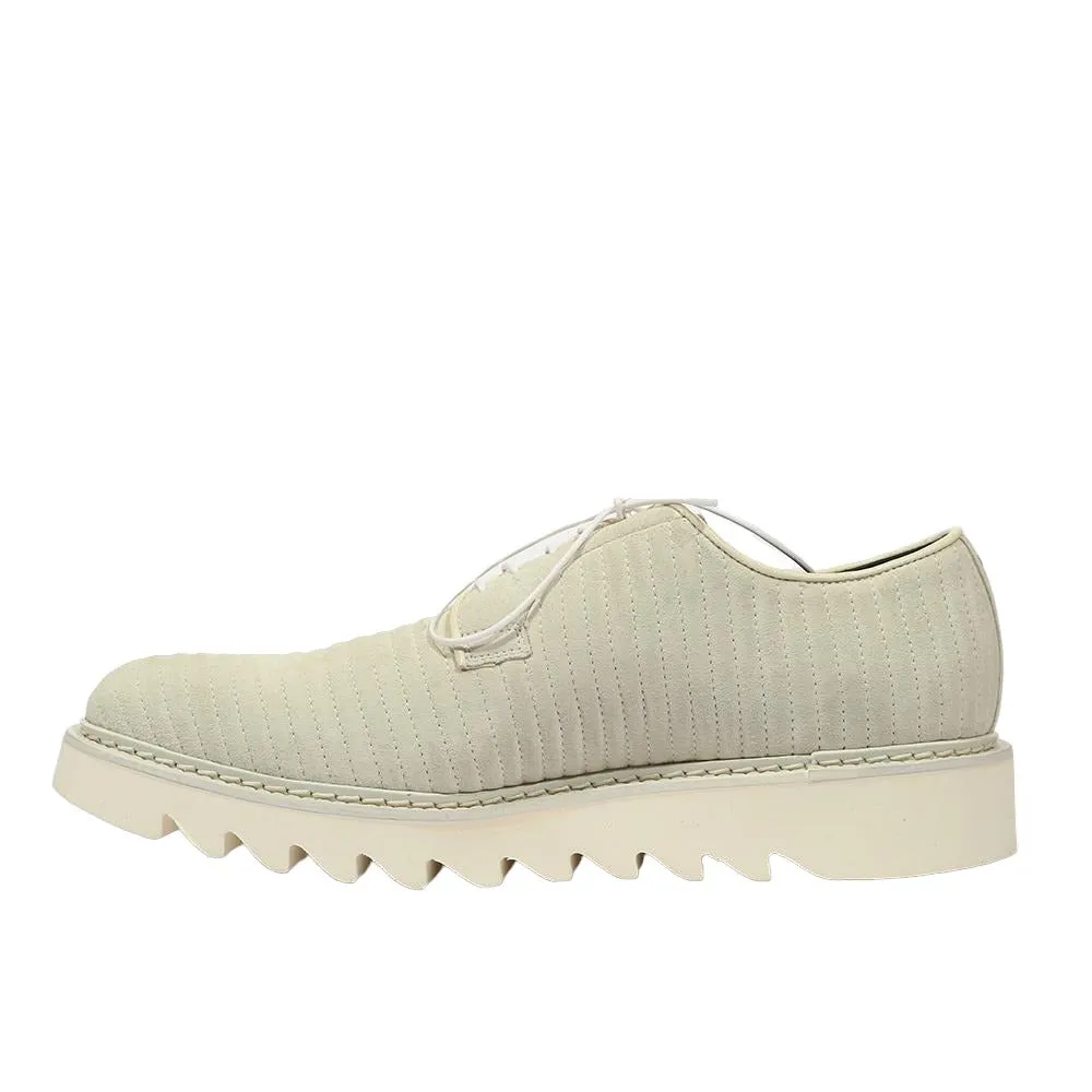 Cesare Paciotti Luxury Italian Men's VIt Camoscio Bone Grey White Oxfords (CPM5114)