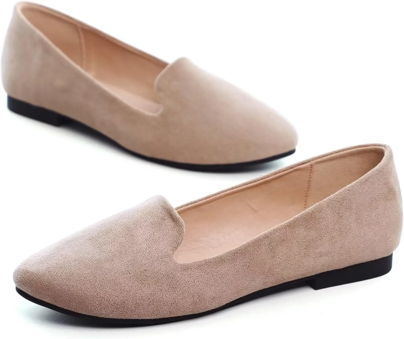 ChaiRong Zhou Flats for Women Dressy Round Toe Ballet Flat Shoes Comfortable Slip-ons Loafers Lightweight Casual Shoes