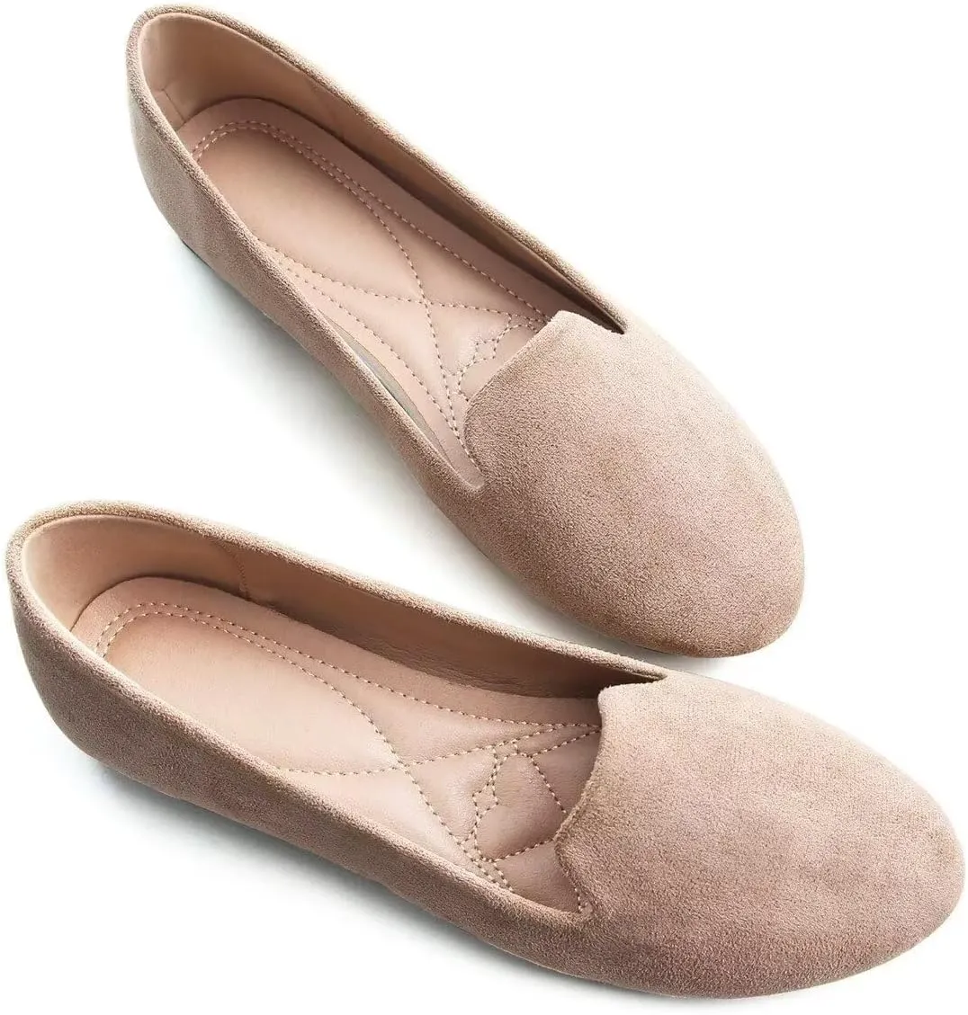 ChaiRong Zhou Flats for Women Dressy Round Toe Ballet Flat Shoes Comfortable Slip-ons Loafers Lightweight Casual Shoes