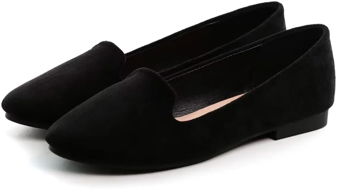 ChaiRong Zhou Flats for Women Dressy Round Toe Ballet Flat Shoes Comfortable Slip-ons Loafers Lightweight Casual Shoes