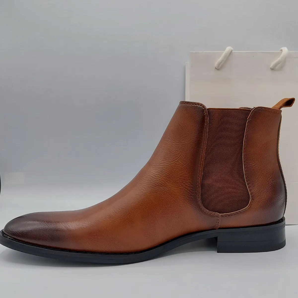CHASE MEN'S FAUX LEATHER CHELSEA BOOTS
