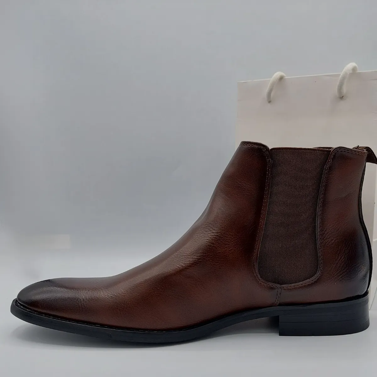 CHASE MEN'S FAUX LEATHER CHELSEA BOOTS