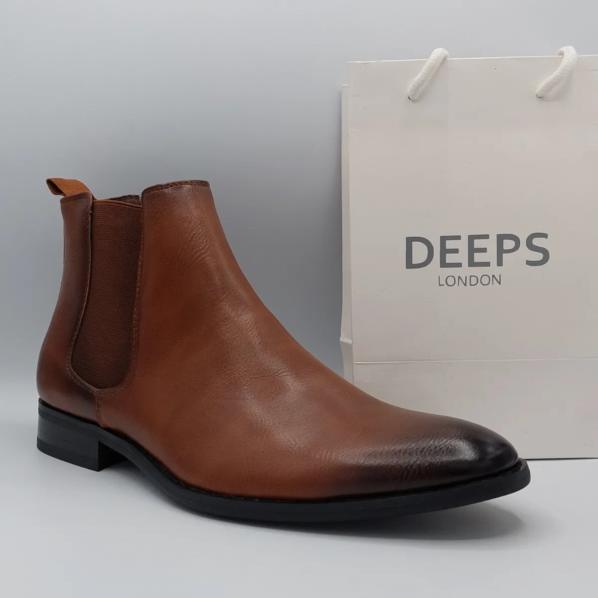 CHASE MEN'S FAUX LEATHER CHELSEA BOOTS