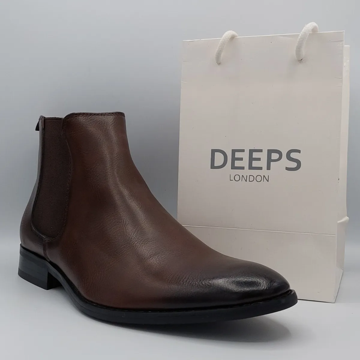 CHASE MEN'S FAUX LEATHER CHELSEA BOOTS