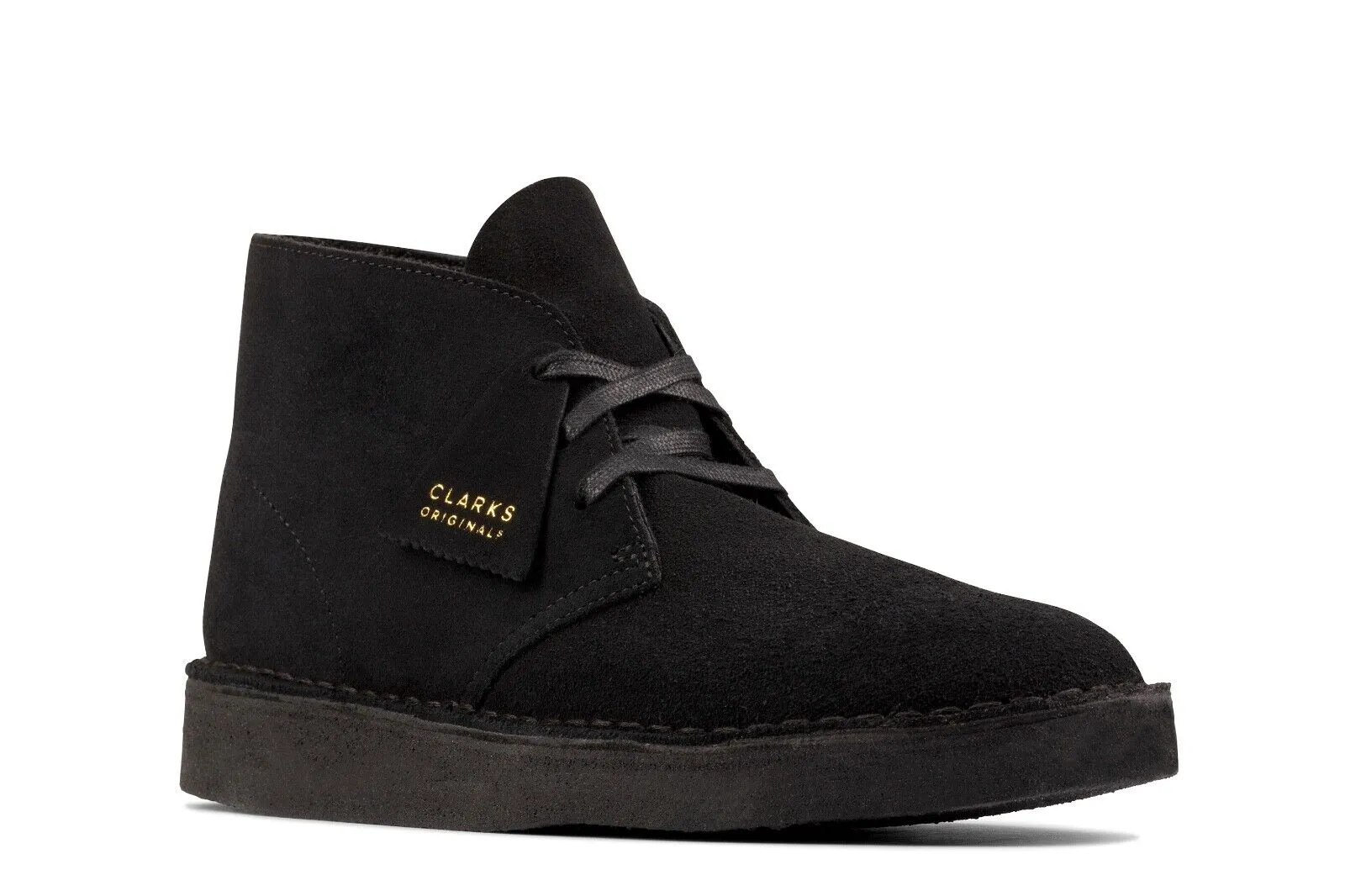 Clarks Originals Desert Coal Boots Men's Black Suede 26154809