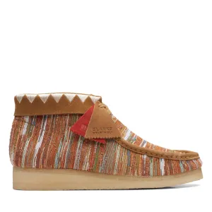 Clarks Originals Wallabee Boot Men's Brown Ginger Fabric Textile 26168626