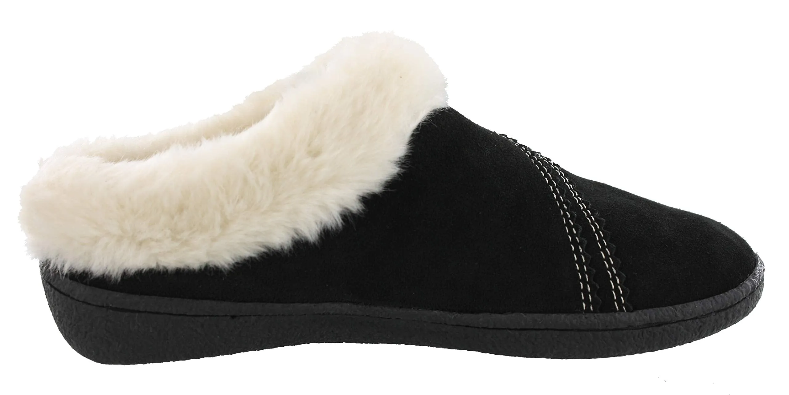 Clarks Womens Slipper Suede Leather Knitted Collar Clog Button Overlay Clogs