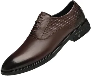 Classic Business Dress Men Shoes Luxury Formal Comfortable Lace-up Leather Shoes Elegant Wingtip Tuxedo Oxfords