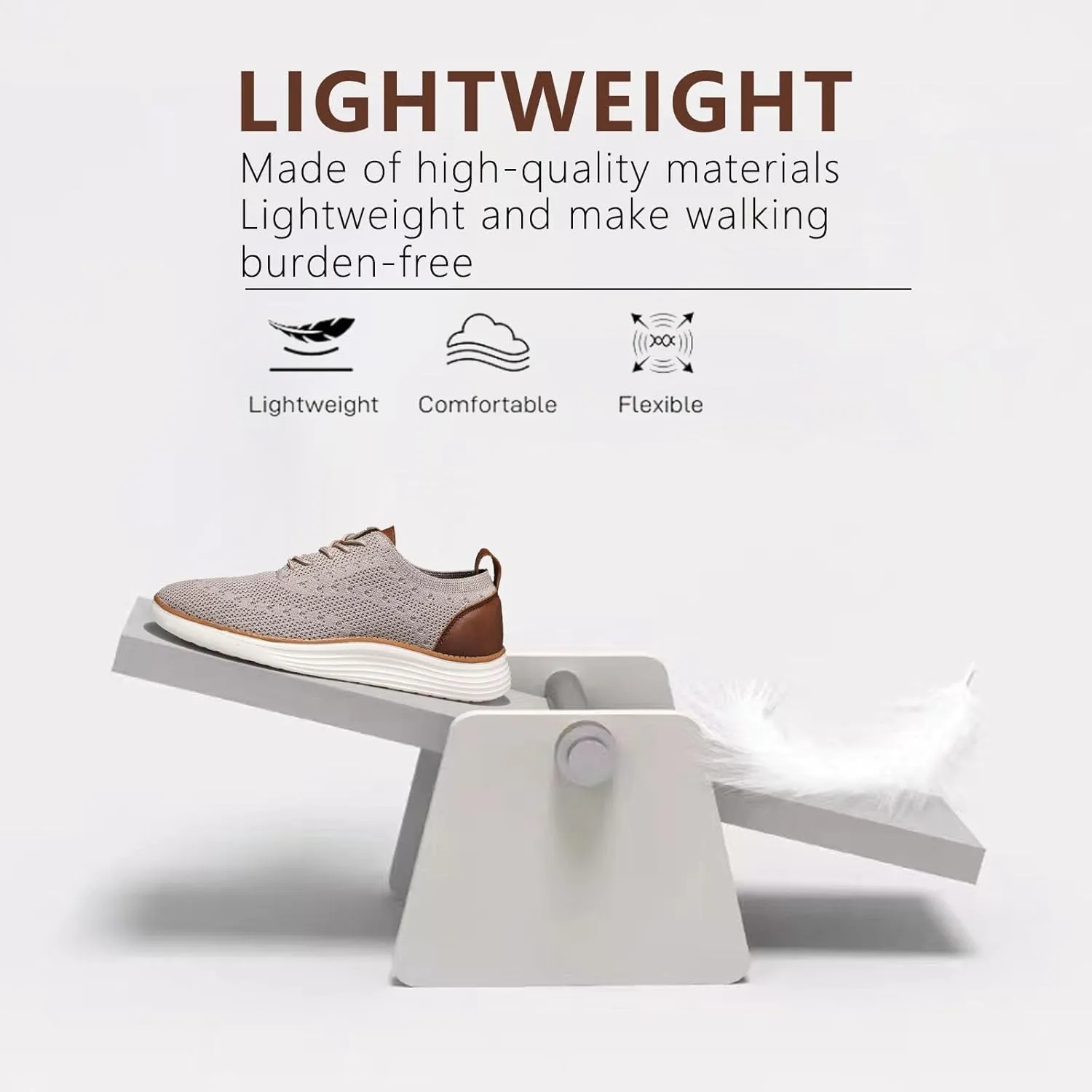 Comfortable Business Casual Shoes for Men, Fashion Mesh Dress Sneakers Shoes, Lightweight Breathable Walking Shoes