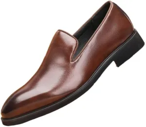 Comfortable Soft Mens Oxford Lightweight Leather Shoes Fashion Plain Toe Lace up Low Top Formal Business Office Derby Shoes for Men