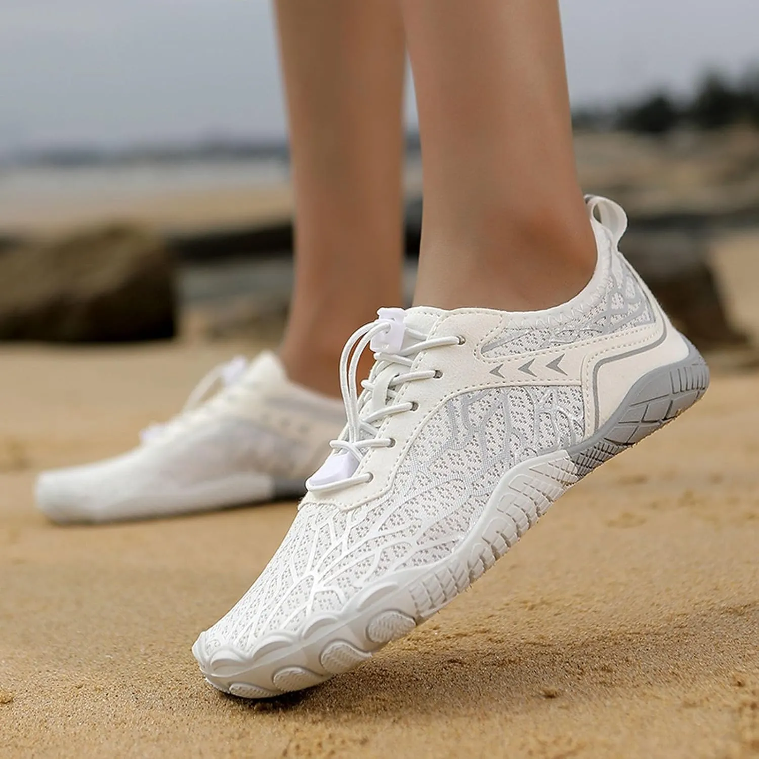 Couples All Seasons Five Finger Water Shoes Swimming Shoes Men and Women Platform Athletic Shoes for Women
