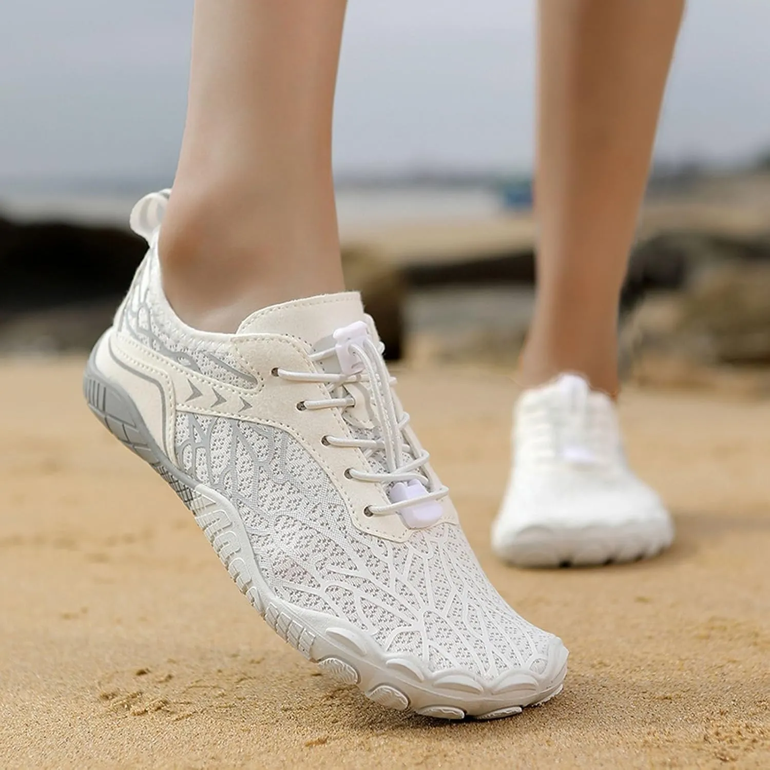 Couples All Seasons Five Finger Water Shoes Swimming Shoes Men and Women Platform Athletic Shoes for Women