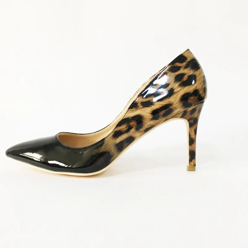 Craylorvans Top Quality Leopard Gradual Change Color Women Pumps Pointed Toe Thin High Heels 2018 New Fashion Luxury Women Shoes